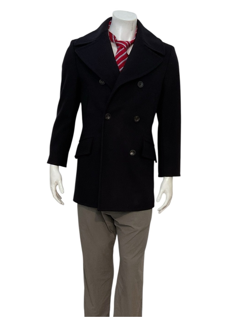Todd Snyder New York Men’s Black Wool Peacoat